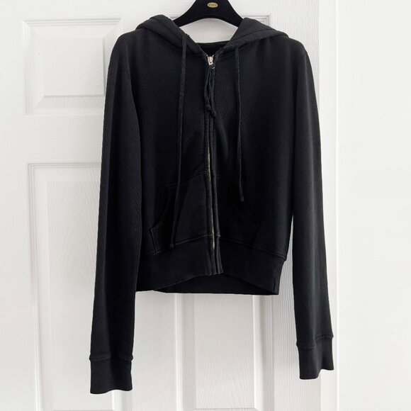 Nili lotan Callie Hoodie in Washed Black, Size XS - Picture 2 of 11